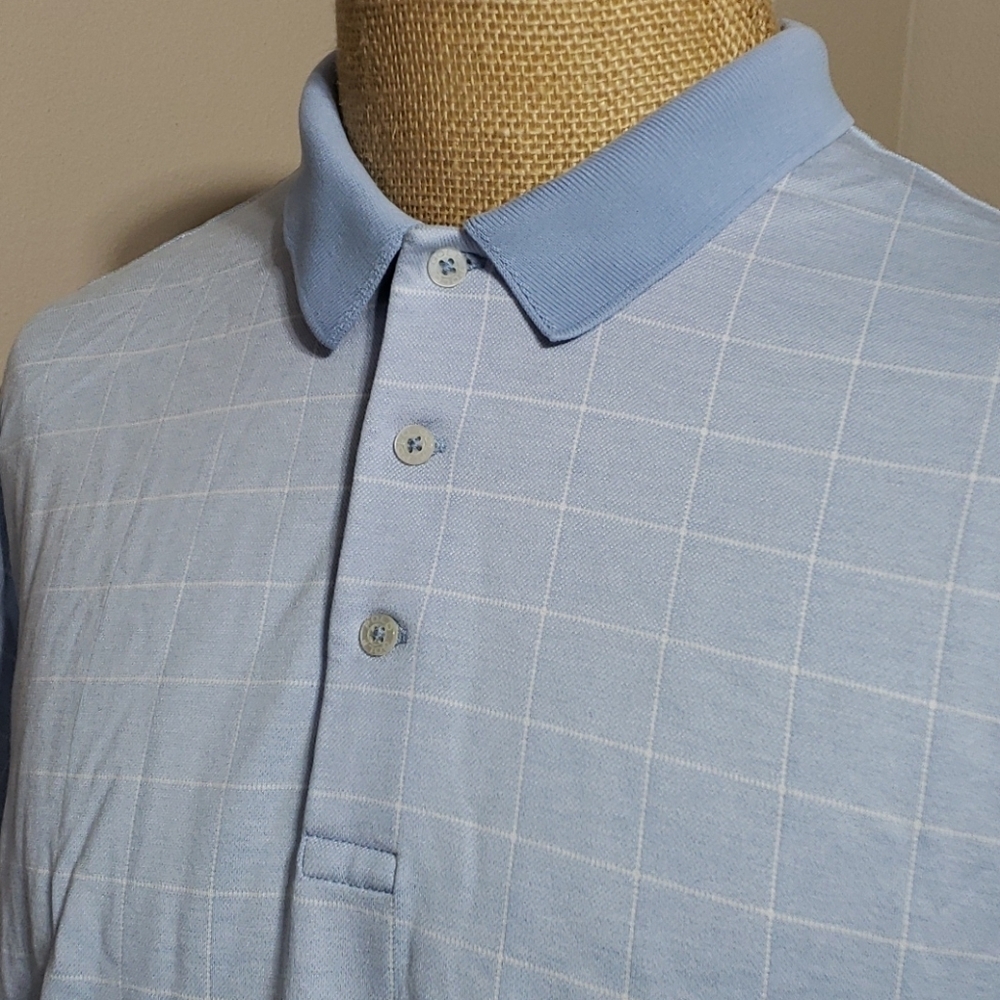 Polo golf Ralph Lauren pale blue white size xl